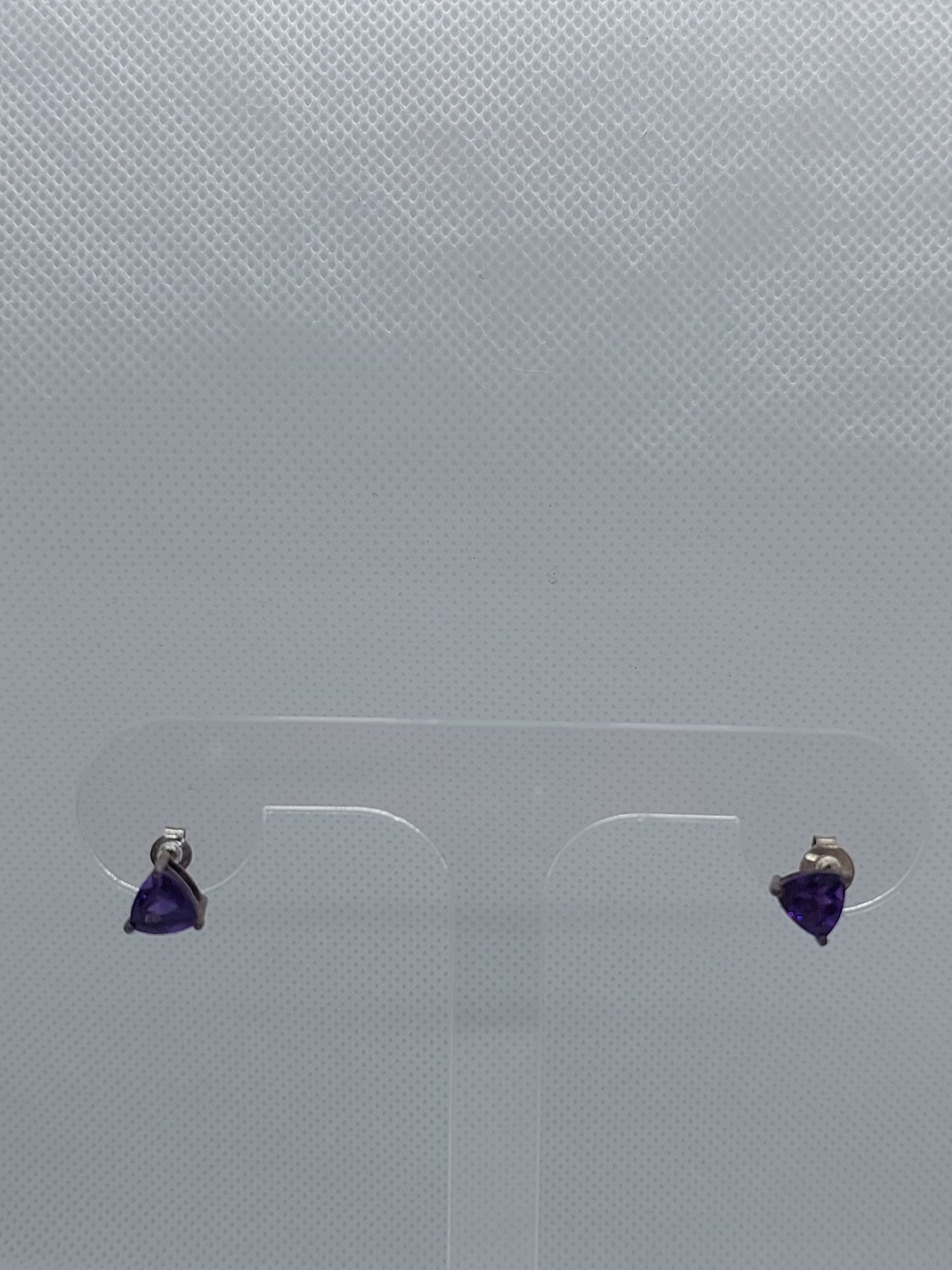 Dark Violet Triangular Ear Silver