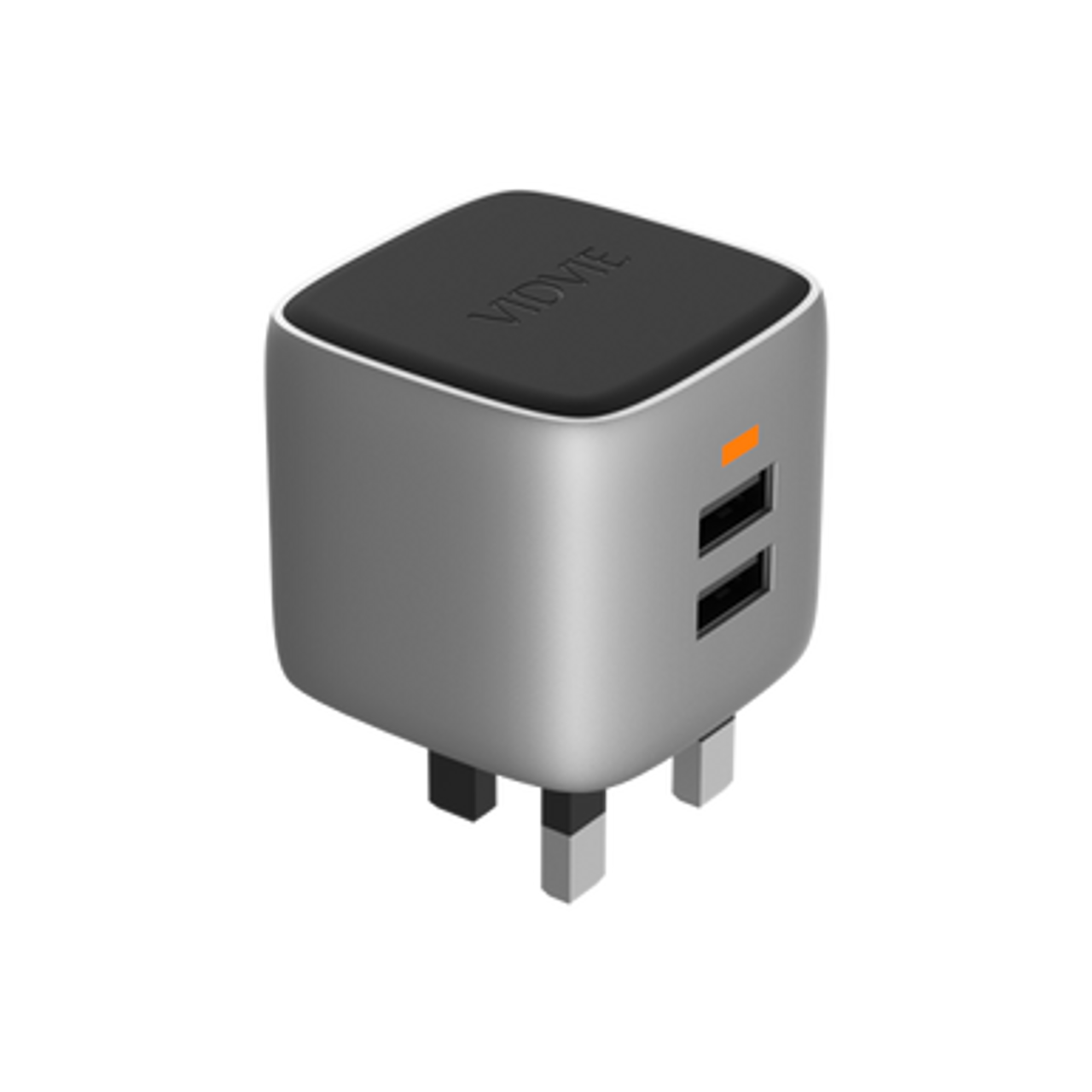Vidvie 2-Way charging adaptor with 2 USB ports and built-in surge protection