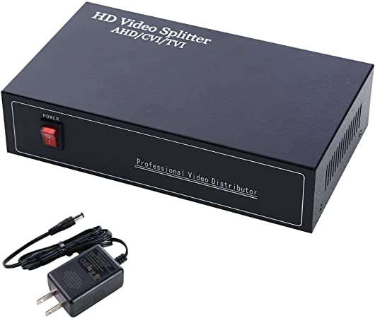 4 to 8 Port BNC Video Splitter for AHD, HD-TVI, HD-CVI, Analog CCTV Cameras