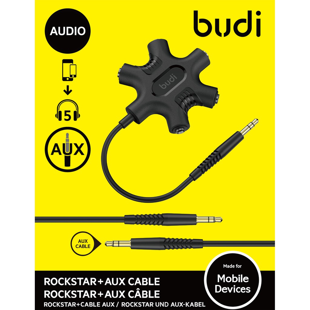BUDI Rockstar AUX Cable