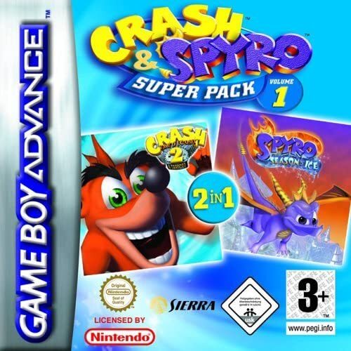 Nintendo Game Boy Advance crash and spyro superpack vol 1