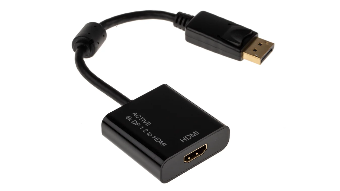 RS PRO HDMI Adapter, Female HDMI to Male DisplayPort