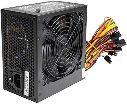 Black 600W ATX PC Power Supply PSU With 12CM Quiet Fan And PCI-E 6+2-Pin