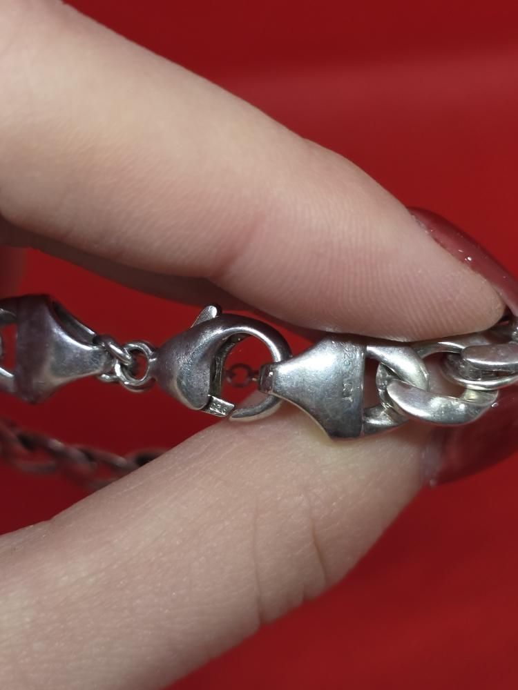 +925 Sterling Silver Bracelet with Cubic Zirconia 18.4 gramm - Image 4