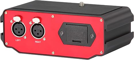 Saramonic SR-AX107 2 Channel Transformer XLR Audio Adapter with Phantom Power & Monitor (Red/Black), AX-107