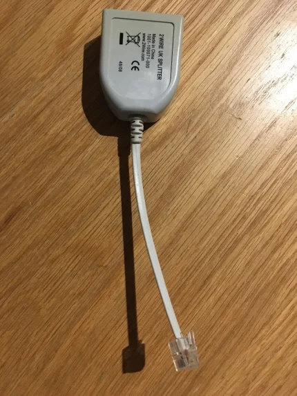 2WIRE UK SPLITTER. SPLIT ADSL LINE INTO 2 PHONE LINES