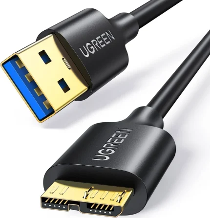 Hard Drive Cable USB 3.0 A to Micro B for External HDD 0.5M | External Hard Drive Lead Compatible with Western, Seagate Expansion, Toshiba