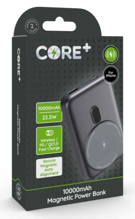 + Core+  power bank 20000mAh PD Fast Charge/ Wireless 22.5w. type c & usb