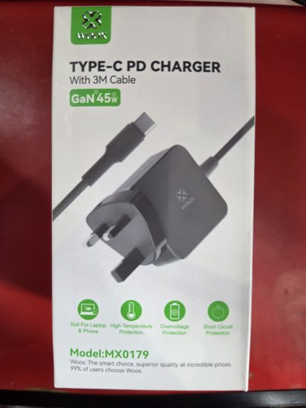 woox mx0179 uk 45w laptop and phone super charger