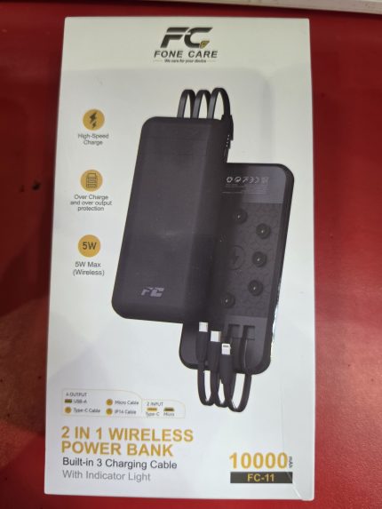 fc-11 2 in 1 wireless power bank 10000mAh